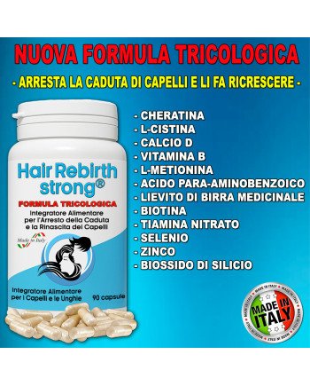 Hair Rebirth strong®: Arresta la Caduta dei Capelli e li fa Rinascere