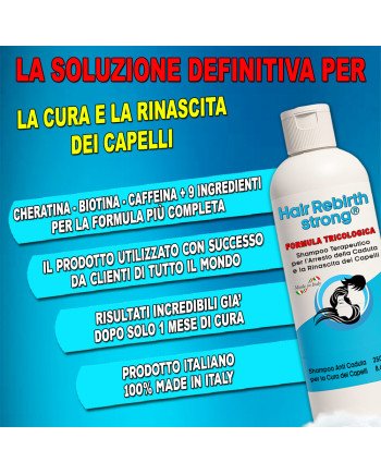 Hair Rebirth strong®: Arresta la Caduta dei Capelli e li fa Rinascere