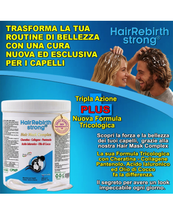 Hair Rebirth strong®: Arresta la Caduta dei Capelli e li fa Rinascere